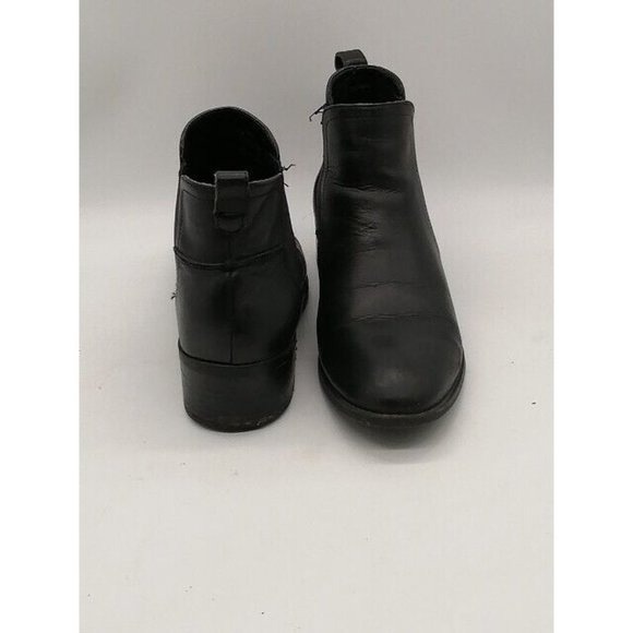 Steve Madden Womens‎ Ankle Boot Dicey Black Leather Pull On Elastic Gussets 8.5 - Picture 3 of 11